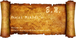 Buczi Miklós névjegykártya