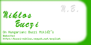 miklos buczi business card